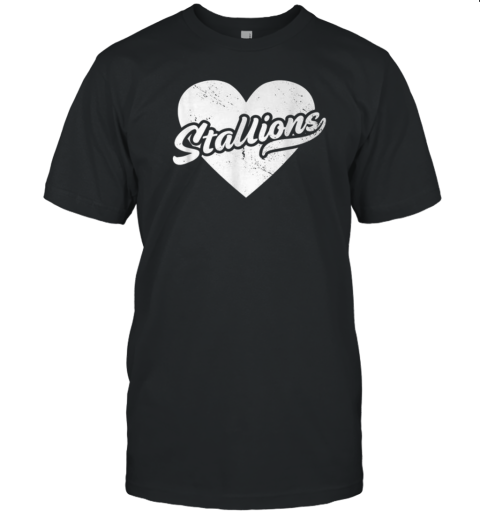 Vintage Stallions High School Spirit Go Stallions Love T-Shirt