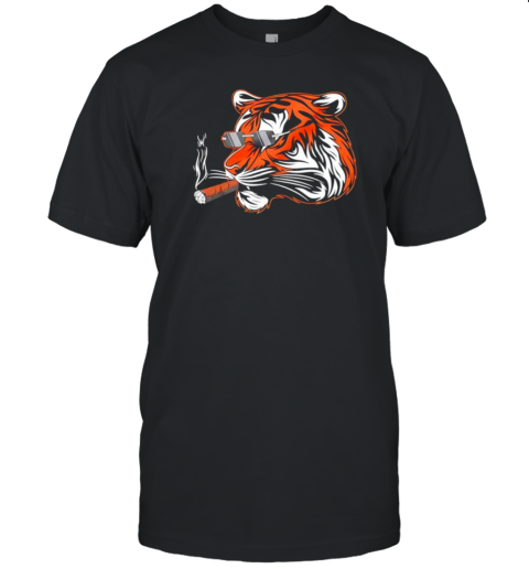 Cigar Celly Bengal Tiger Smoking T-Shirt