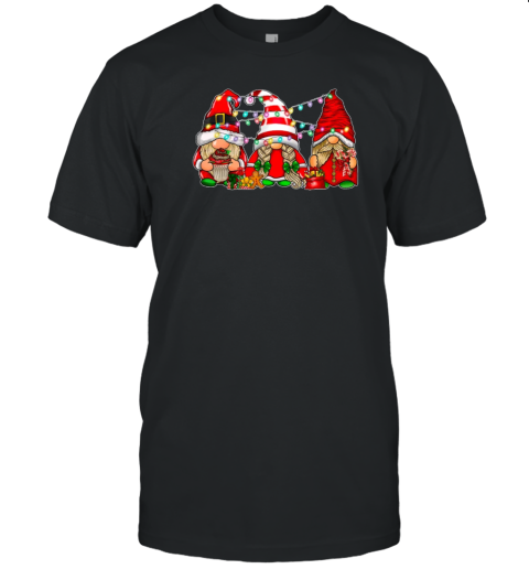 Gnomes Christmas Lights Teacher T-Shirt