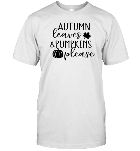 Autumn Leaves And Pumpkins Please Teacher T- Classic Men's T-shirt