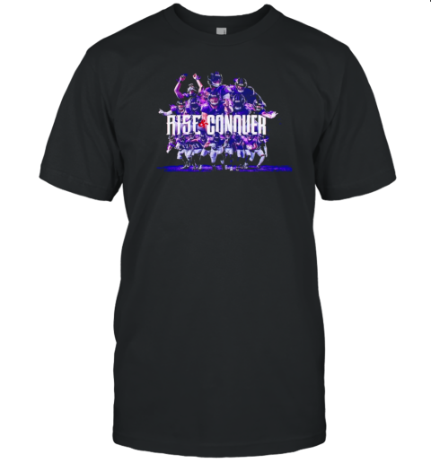 Baltimore Ravens Football Team NFL 2024 Rise And Conquer T-Shirt