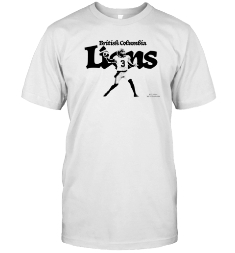 Celebrate BC Lions History With The Vernon Adams Jr Est 1954 T-Shirt