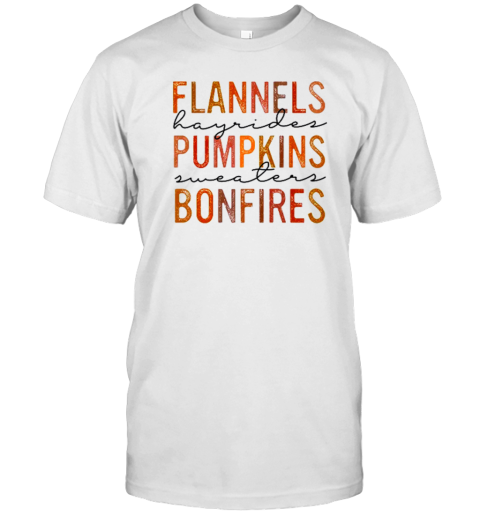 Flannels Pumpkins Bonfires Teacher T- Classic Men's T-shirt