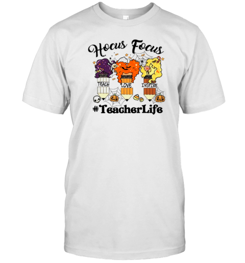 Hocus Pocus Pencil Teach Love Inspire Teacher T-Shirt