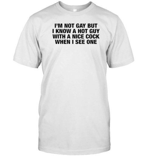 I'M Not Gay But I Know A Hot Guy With A Nice Cock When I See One T-Shirt