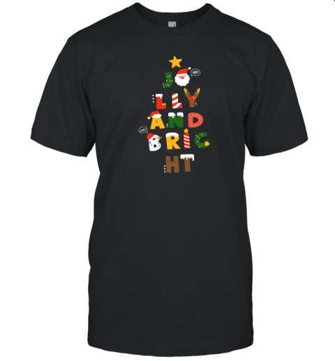 Jolly And Bright Best Christmas Vibes Teacher T- Classic Men's T-shirt