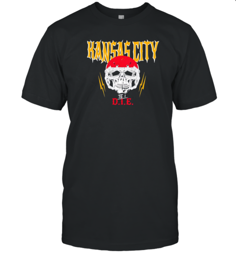 Kansas City Chiefs football til I die skull T-Shirt