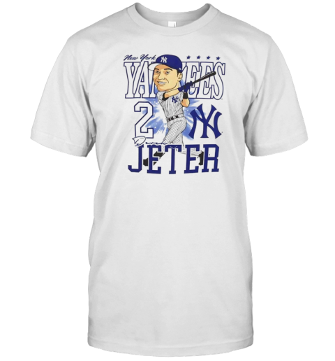 New York Yankees Derek Jeter #2 Slugger Swing Caricature T-Shirt