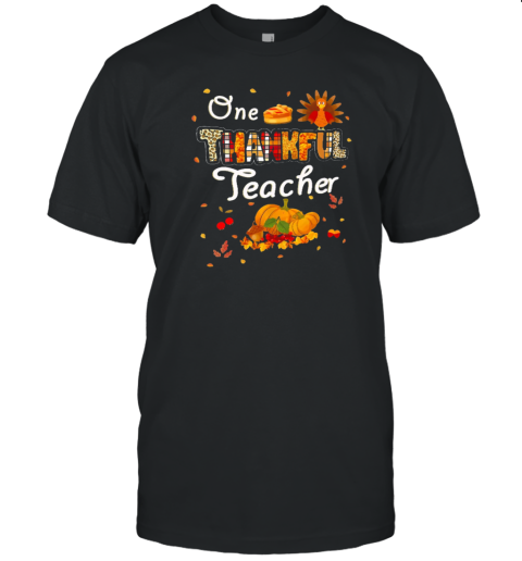 One Thankful Teacher Apple Pie Teacher T- Classic Men's T-shirt