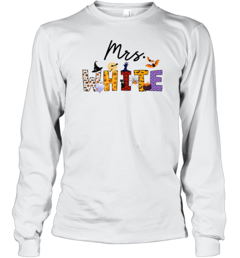 Personalized Name Happy Halloween Teacher Long Sleeve T-Shirt