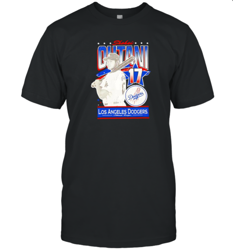 Shohei Ohtani #17 Distressed Los Angeles Dodgers National League T- Classic Men's T-shirt