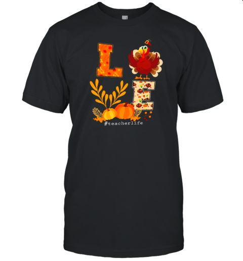 Turkey Pumpkin Love Teacher T-Shirt