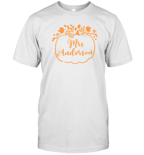 Personalized Rose Pumpkin Teacher T-Shirt