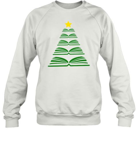 Book Christmas Tree Teacher T- Unisex Sweatshirt