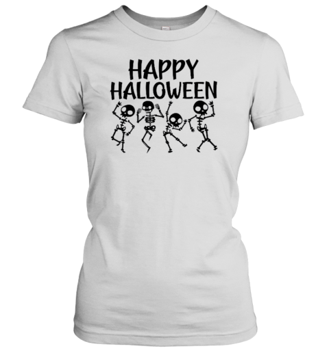 Happy Halloween Dancing Skeleton Teacher T- Classic Women's T-shirt