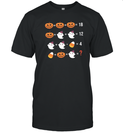 Pumpkin Ghost Candy Corn Mathematics T-Shirt