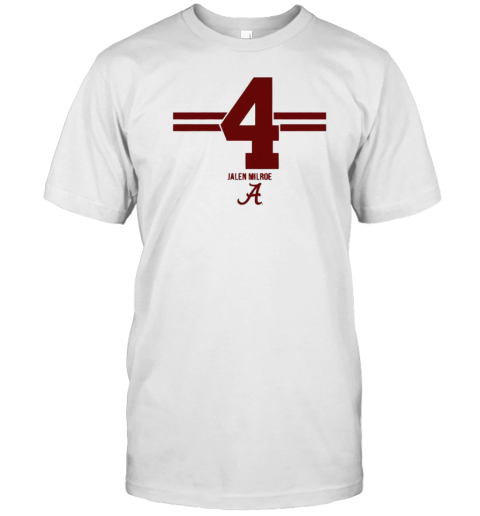 Alabama Football Jalen Milroe 4 Stripe Number And Name T- Classic Men's T-shirt