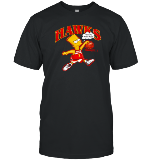 Bart Simpson jump man Atlanta Hawks T-Shirt