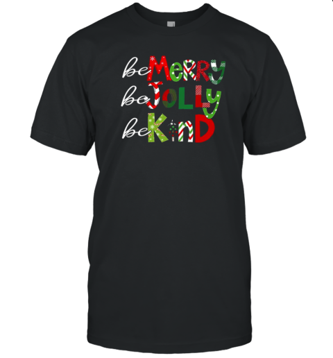 Be Merry Be Jolly Be Kind Teacher Female V Neck T-Shirt