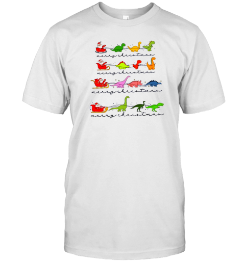 Dinosaur Chirstmas Tree Teacher T-Shirt