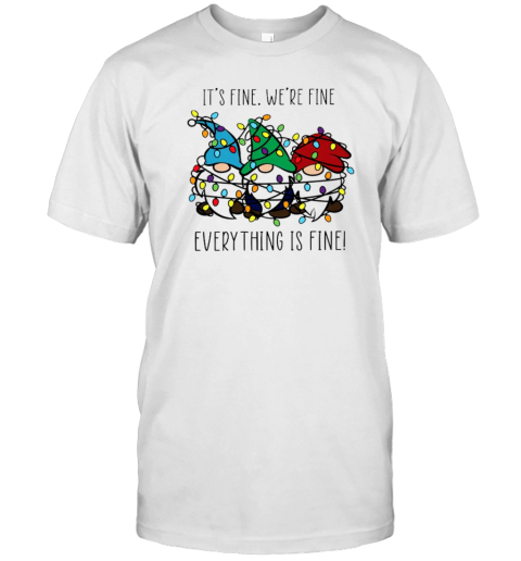 Everything Is Fine Teacher Female V Neck T- Classic Men's T-shirt