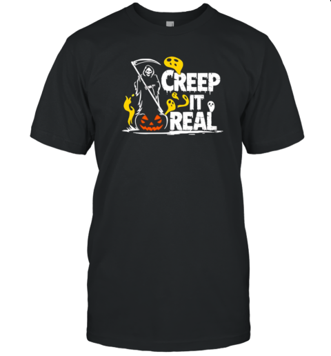 Halloween grim reaper creep it real T- Classic Men's T-shirt