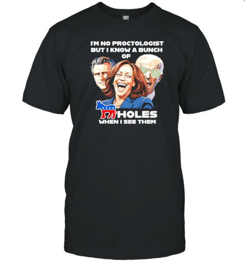 I'm no proctologis holes when I see them Harris Biden T- Classic Men's T-shirt