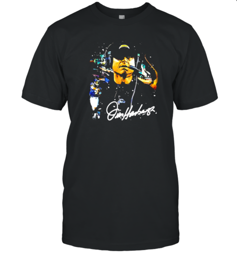 Jim Harbaugh Los Angeles Chargers vintage signature T- Classic Men's T-shirt