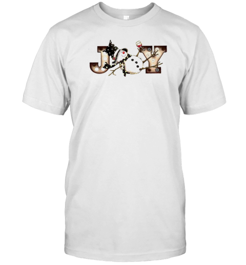 Joy With Snowman Teacher T-Shirt