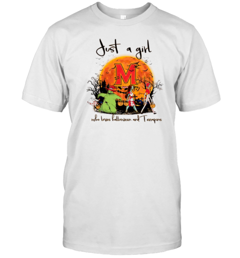 Just A Girl Who Love Halloween And LSU Tigers Football T-Shirt