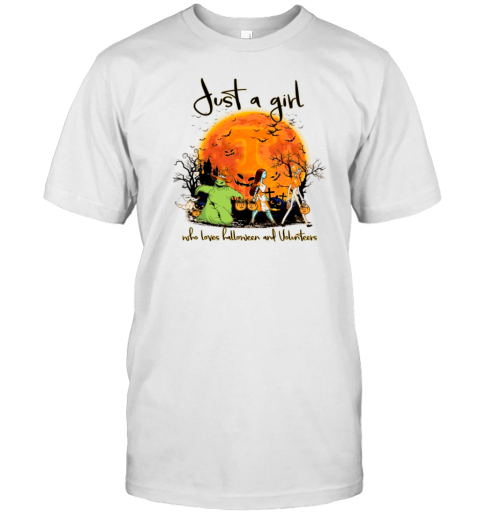 Just A Girl Who Love Halloween And Tennessee Volunteers Football T-Shirt