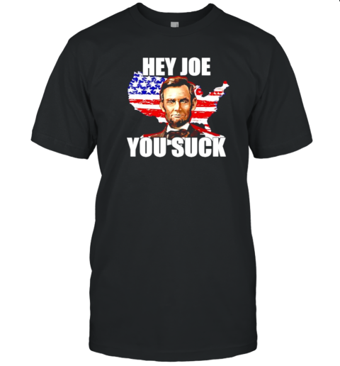 Lincoln Hey Joe You Suck Anti Biden Flag Of USA T- Classic Men's T-shirt