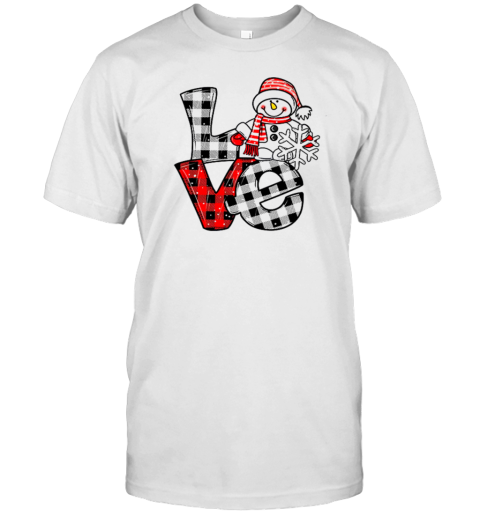 Love Cute Snowman Teacher T- Classic Men's T-shirt