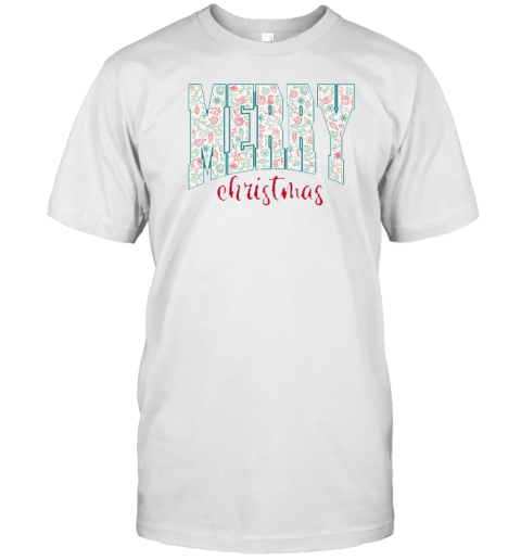 Merry Christmas Flower Teacher T- Classic Men's T-shirt