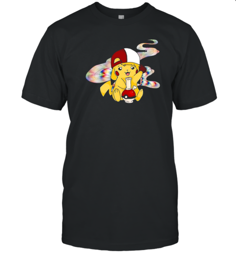 Pikachu Pokemon Smoking Weed T-Shirt