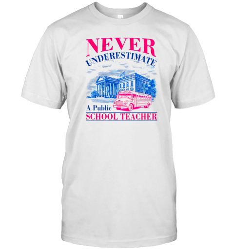 Tim Walz Never Underestimate A Public School Teacher White House Retro T-Shirt