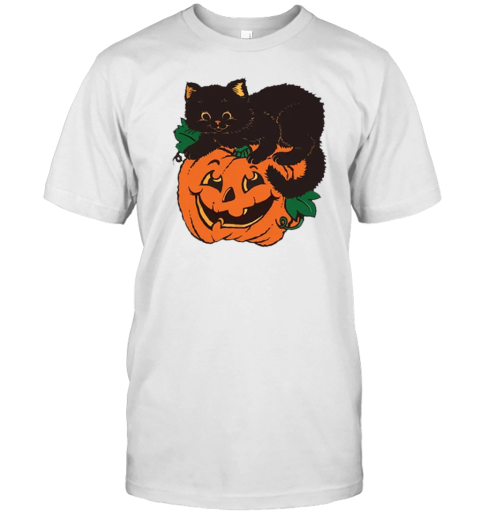 Black Cat On Pumpkin Teacher T- Classic Men's T-shirt