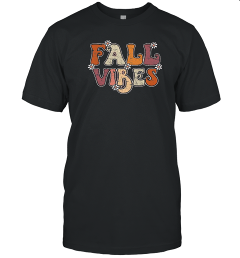 Fall Vibes Flower Prints Teacher T-Shirt