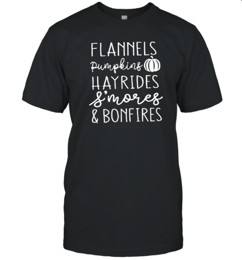 Flannels Pumpkins Hayrides Teacher T-Shirt