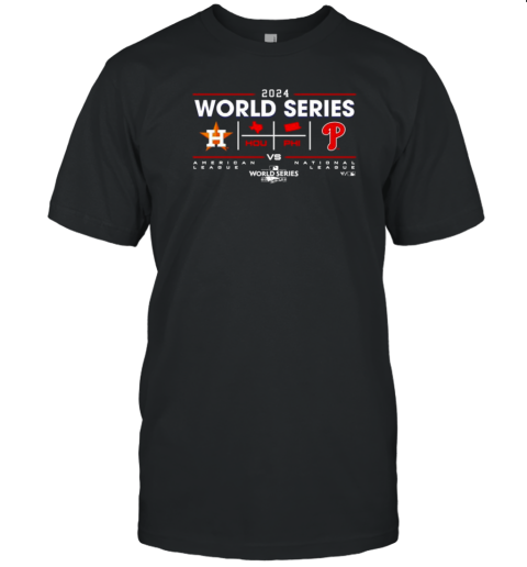 Houston Astros Vs. Philadelphia Phillies 2024 World Series Change Up Matchup T-Shirt