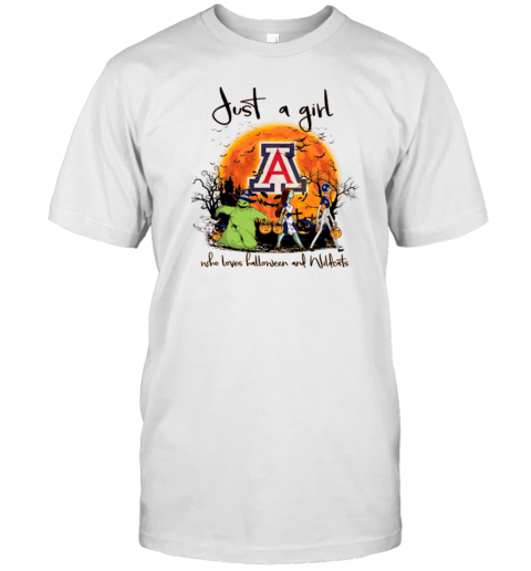 Just A Girl Who Love Halloween And Arizona Wildcats Football T- Classic Men's T-shirt