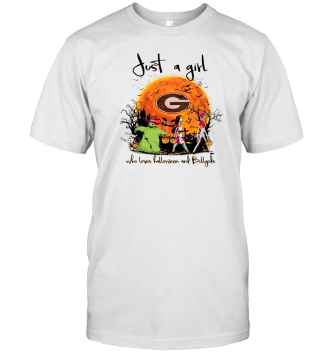 Just A Girl Who Love Halloween And Georgia Bulldogs Football T- Classic Men's T-shirt