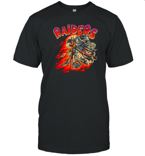 Las Vegas Raiders Skeleton Flame T- Classic Men's T-shirt