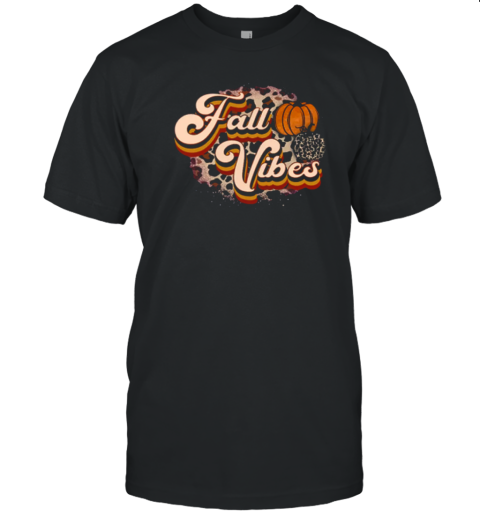 Leopard Print Fall Vibes Teacher T- Classic Men's T-shirt