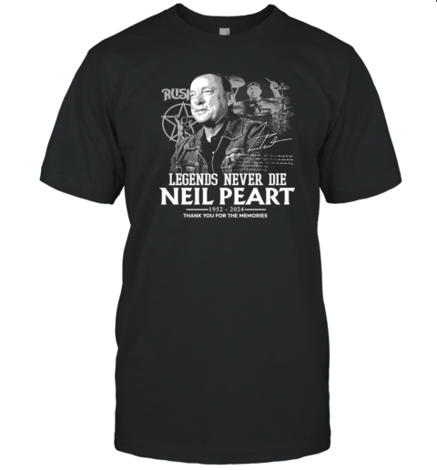 Neil Peart 1952 2024 Signature Legends Never Die Thank You For The Memories T- Classic Men's T-shirt