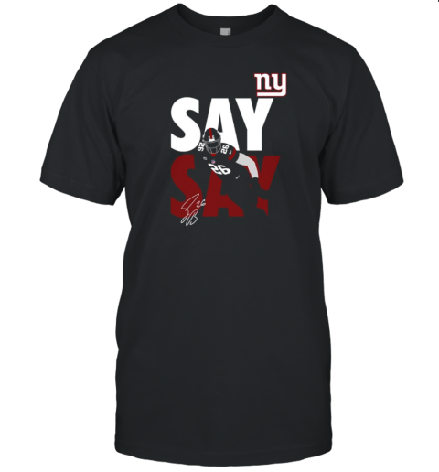 New York Giants Saquon Barkley Say Say Signature T- Classic Men's T-shirt