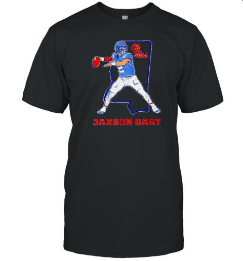 Ole Miss Rebels Football Jaxson Dart State Star T-Shirt