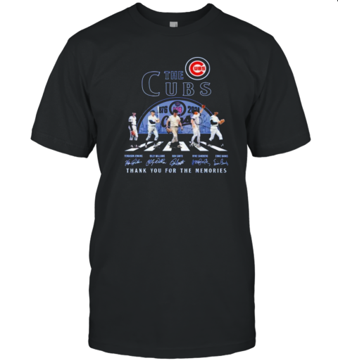 Original The Cubs Walking Abbey Road 148 Years Of 1876 2024 Thank You For The Memories Signatures T-Shirt