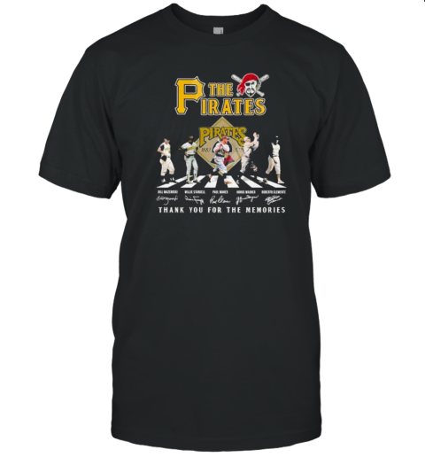 Original The Pirates 1882 2024 Walking Abbey Road Thank You For The Memories Signatures T-Shirt