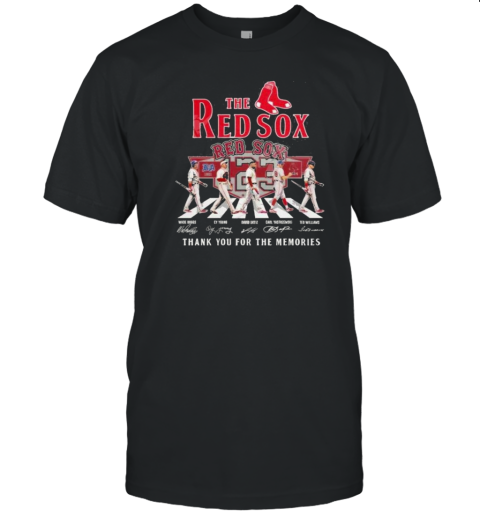 Original The Red Sox 123 Years Of 1901 2024 Thank You For The Memories Signatures T-Shirt